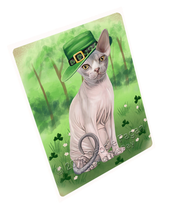 St. Patricks Day Irish Portrait Sphynx Cat Cutting Board C77403