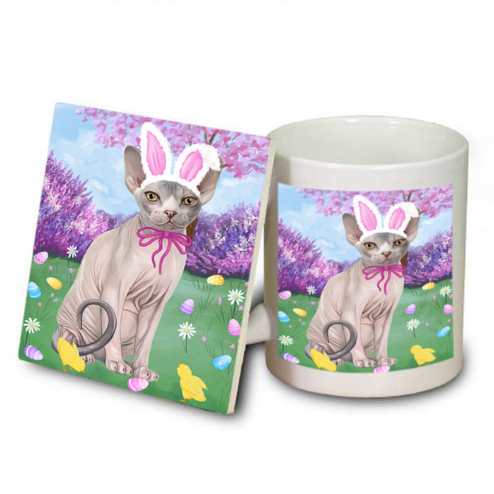 Easter Holiday Sphynx Cat Mug and Coaster Set MUC56934