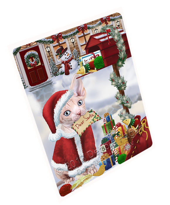 Sphynx Cat Dear Santa Letter Christmas Holiday Mailbox Large Refrigerator / Dishwasher Magnet RMAG82200
