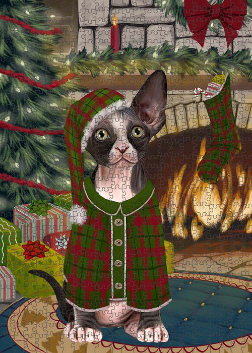 The Stocking was Hung Sphynx Cat Puzzle  PUZL90724