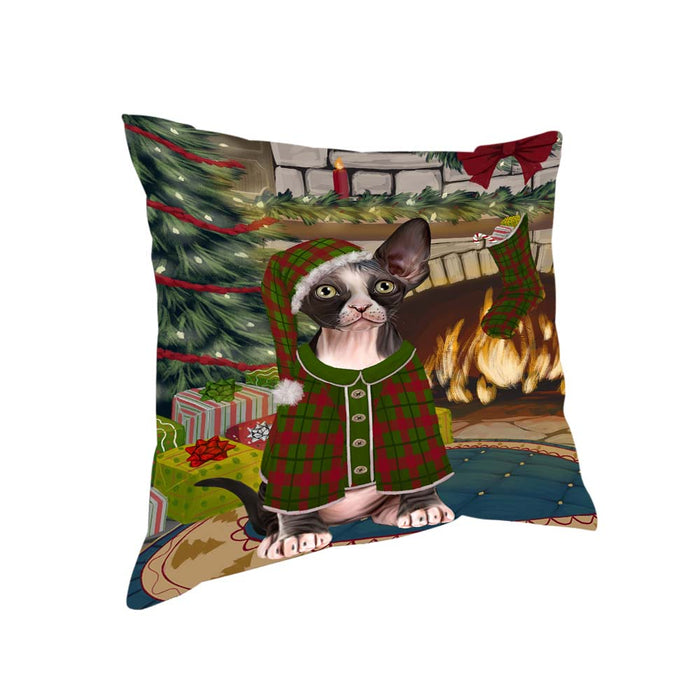 The Stocking was Hung Sphynx Cat Pillow PIL71448