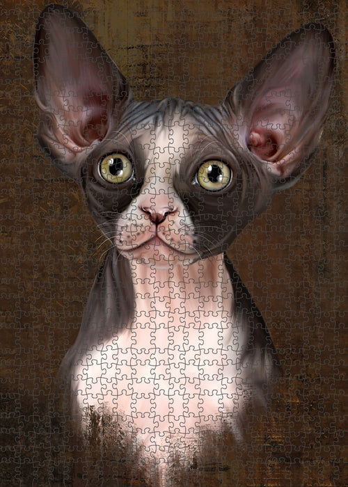 Rustic Sphynx Cat Puzzle with Photo Tin PUZL85096