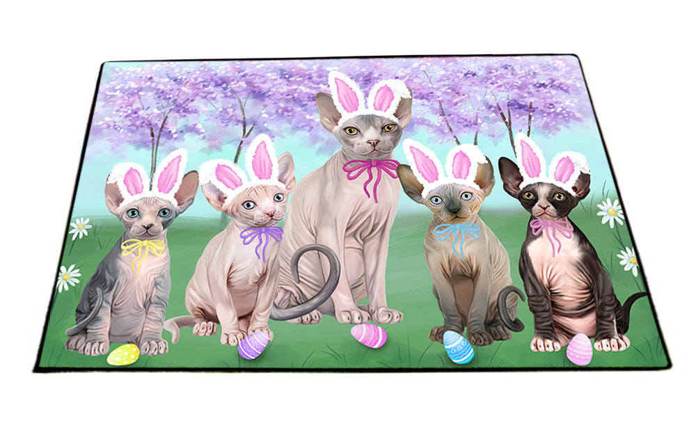 Easter Holiday Sphynx Cats Floormat FLMS53790