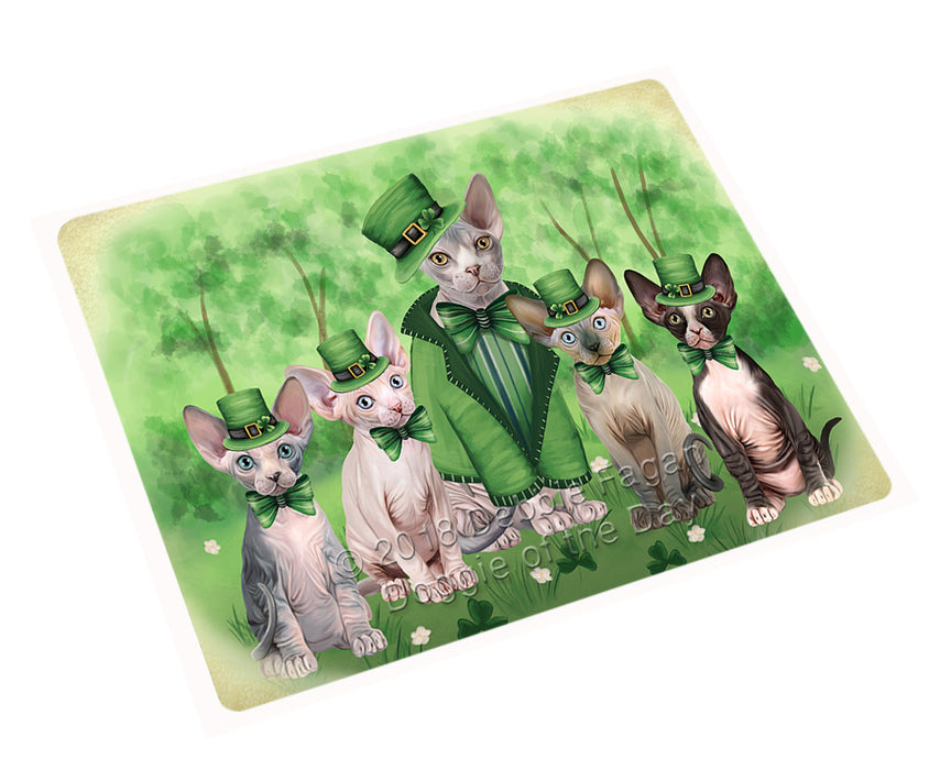 St. Patricks Day Irish Portrait Sphynx Cats Mini Magnet MAG76629