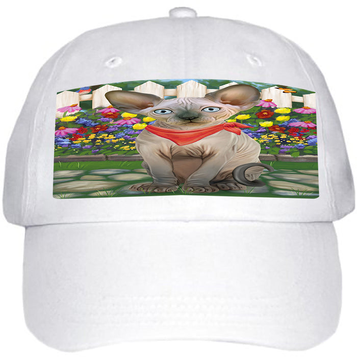 Spring Floral Sphynx Cat Ball Hat Cap HAT60561