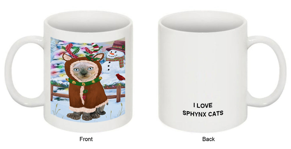 Christmas Gingerbread House Candyfest Sphynx Cat Coffee Mug MUG51967