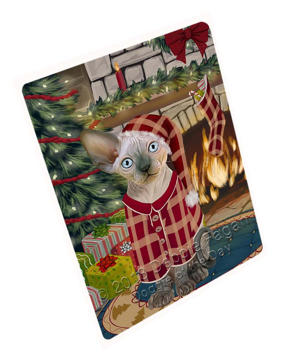 The Stocking was Hung Sphynx Cat Large Refrigerator / Dishwasher Magnet RMAG96054