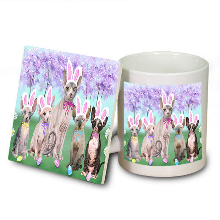 Easter Holiday Sphynx Cats Mug and Coaster Set MUC56935