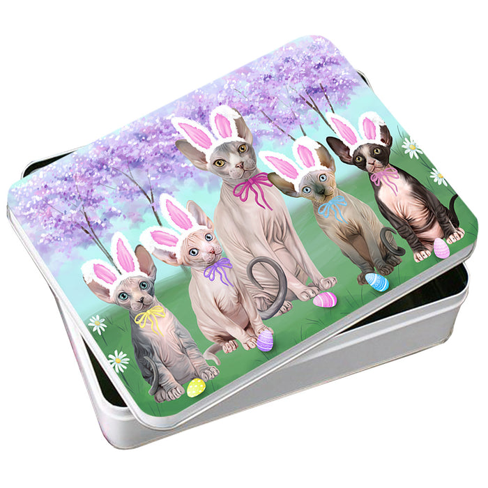 Easter Holiday Sphynx Cats Photo Storage Tin PITN56886