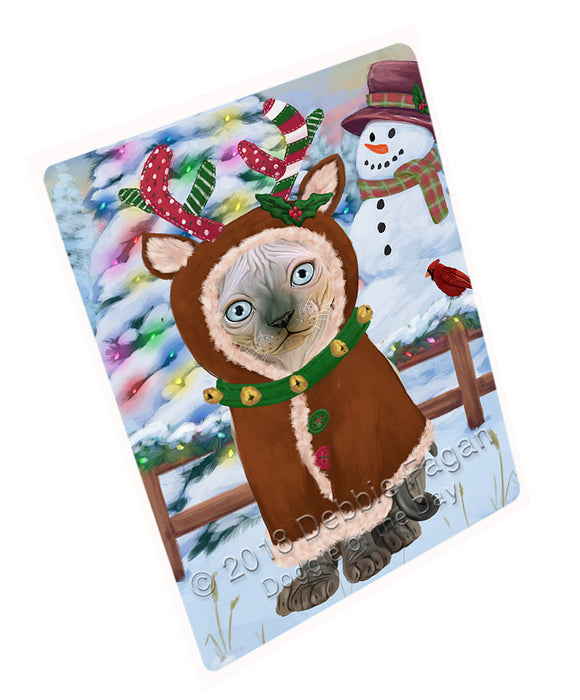 Christmas Gingerbread House Candyfest Sphynx Cat Magnet MAG74844 (Small 5.5" x 4.25")