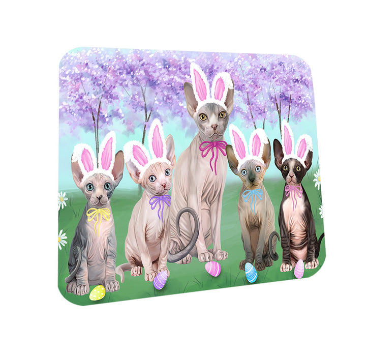 Easter Holiday Sphynx Cats Coasters Set of 4 CST56901