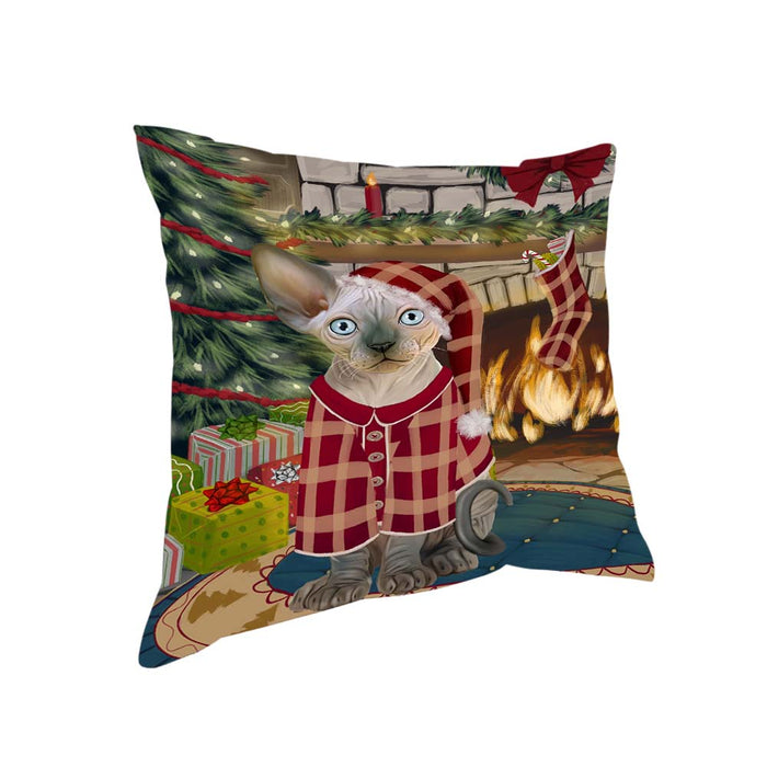The Stocking was Hung Sphynx Cat Pillow PIL71452