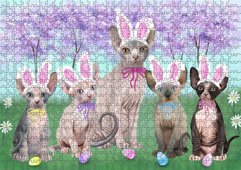 Easter Holiday Sphynx Cats Puzzle with Photo Tin PUZL96032