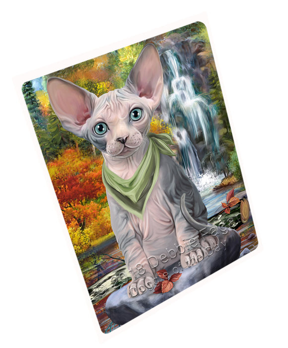 Scenic Waterfall Sphynx Cat Magnet Mini (3.5" x 2") MAG60138