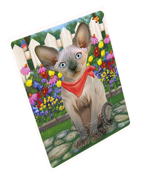 Spring Floral Sphynx Cat Large Refrigerator / Dishwasher Magnet RMAG73842