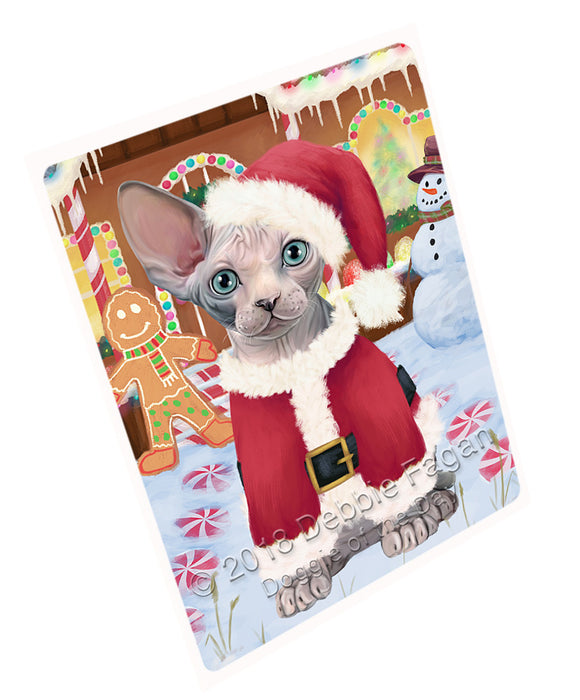 Christmas Gingerbread House Candyfest Sphynx Cat Large Refrigerator / Dishwasher Magnet RMAG101688