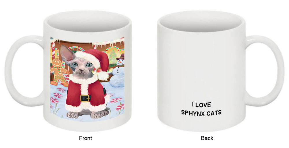 Christmas Gingerbread House Candyfest Sphynx Cat Coffee Mug MUG51968