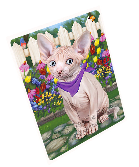 Spring Floral Sphynx Cat Large Refrigerator / Dishwasher Magnet RMAG73848