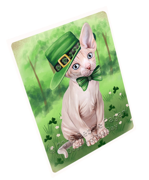 St. Patricks Day Irish Portrait Sphynx Cat Cutting Board C77409