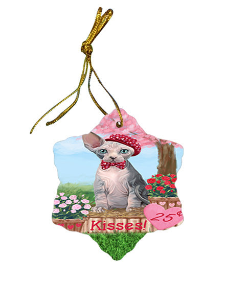 Rosie 25 Cent Kisses Sphynx Cat Star Porcelain Ornament SPOR56600
