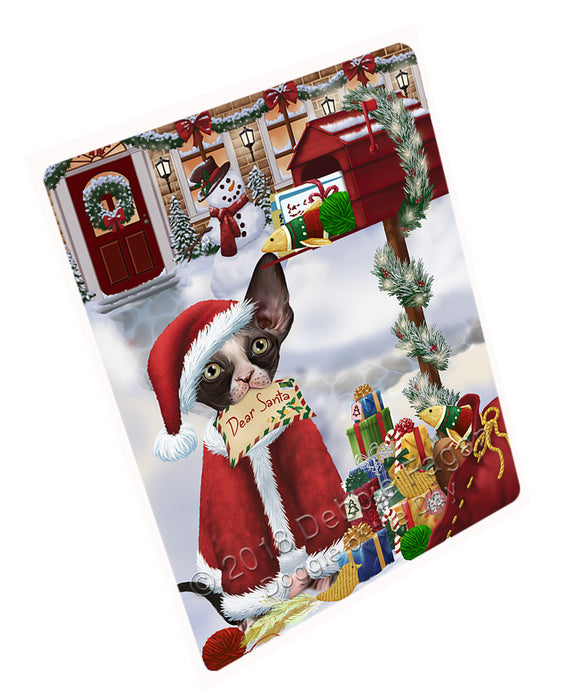 Sphynx Cat Dear Santa Letter Christmas Holiday Mailbox Large Refrigerator / Dishwasher Magnet RMAG82212