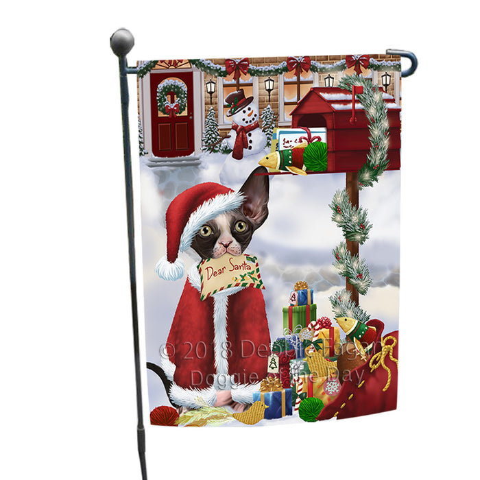 Sphynx Cat Dear Santa Letter Christmas Holiday Mailbox Garden Flag GFLG53617