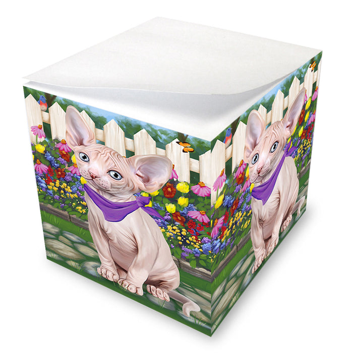 Spring Floral Sphynx Cat Note Cube NOC52225