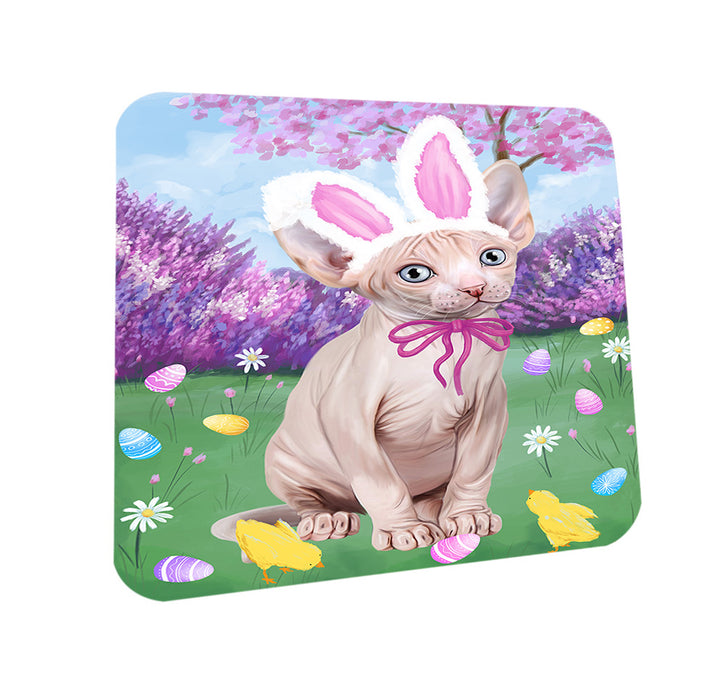 Easter Holiday Sphynx Cat Coasters Set of 4 CST56902