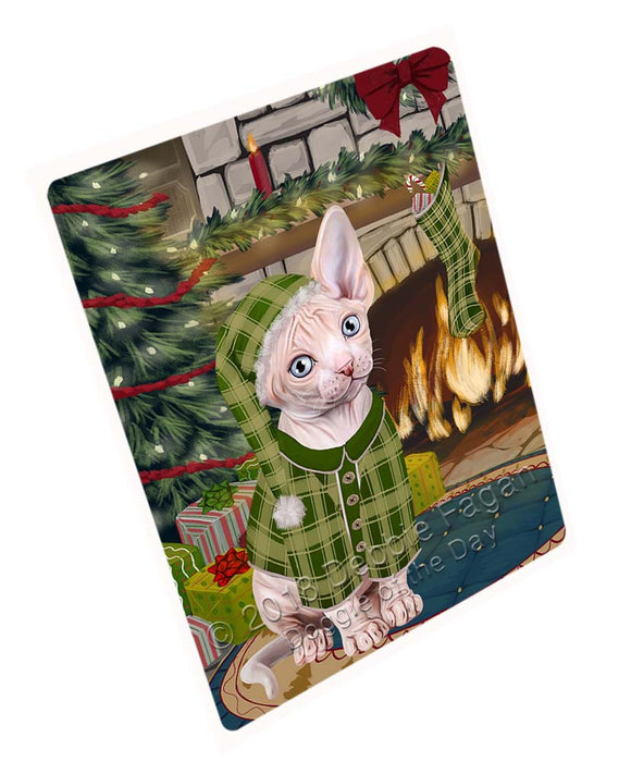 The Stocking was Hung Sphynx Cat Large Refrigerator / Dishwasher Magnet RMAG96060