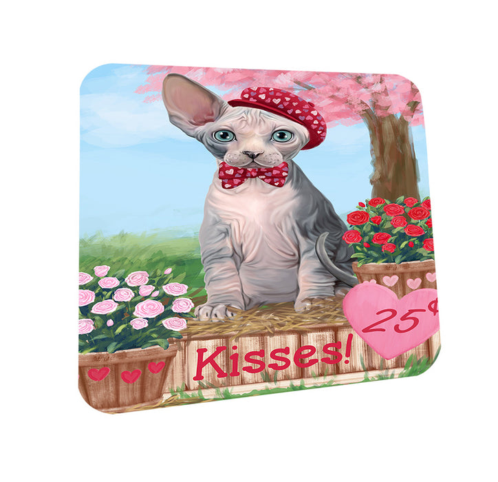 Rosie 25 Cent Kisses Sphynx Cat Coasters Set of 4 CST56202