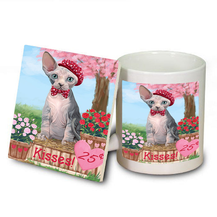 Rosie 25 Cent Kisses Sphynx Cat Mug and Coaster Set MUC56236