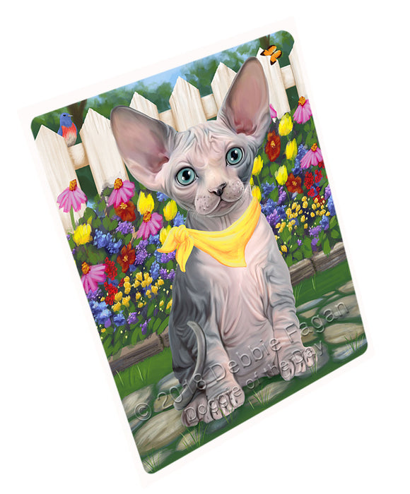 Spring Floral Sphynx Cat Large Refrigerator / Dishwasher Magnet RMAG73854