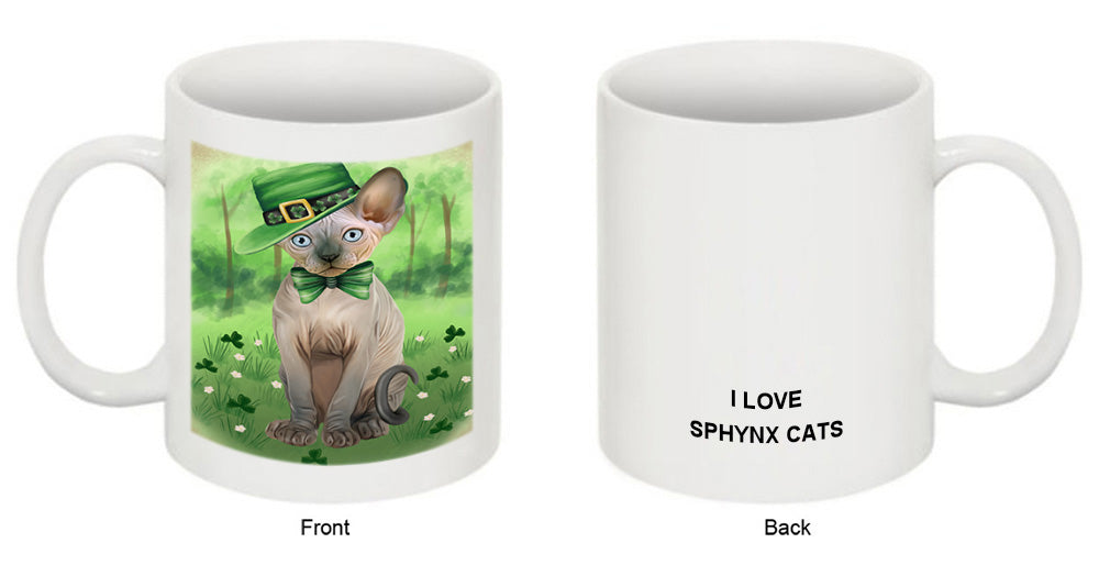 St. Patricks Day Irish Portrait Sphynx Cat Coffee Mug MUG52447