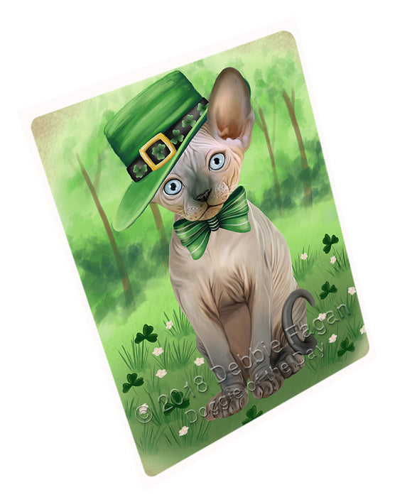 St. Patricks Day Irish Portrait Sphynx Cat Cutting Board C77412