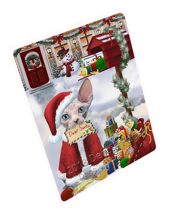 Sphynx Cat Dear Santa Letter Christmas Holiday Mailbox Large Refrigerator / Dishwasher Magnet RMAG82218