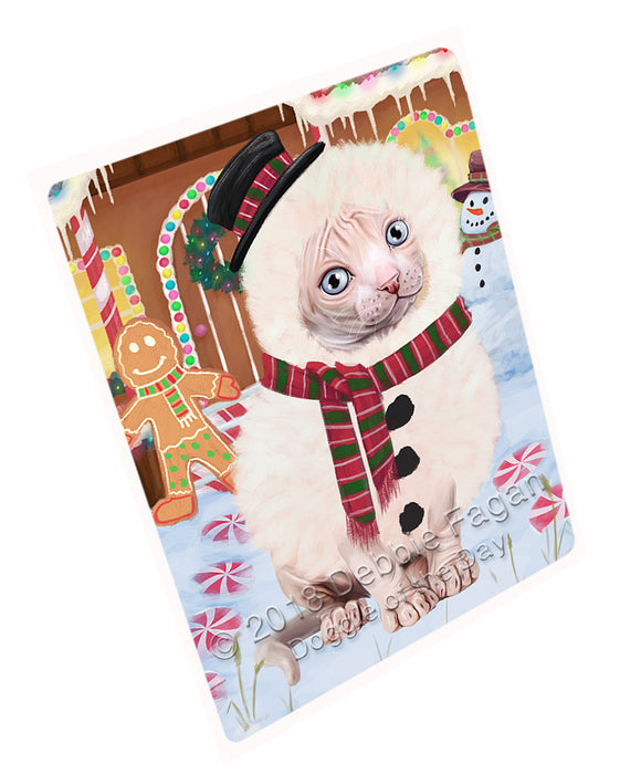 Christmas Gingerbread House Candyfest Sphynx Cat Magnet MAG74850 (Small 5.5" x 4.25")