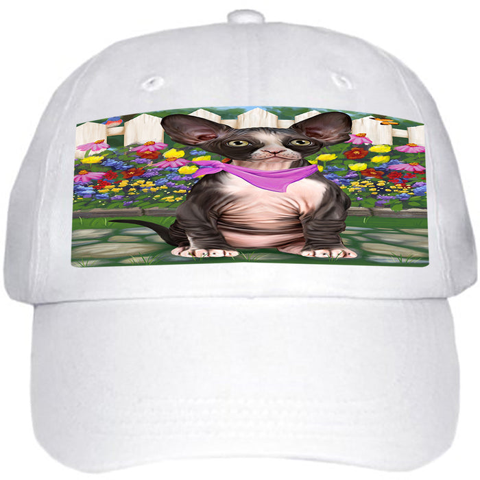 Spring Floral Sphynx Cat Ball Hat Cap HAT60570