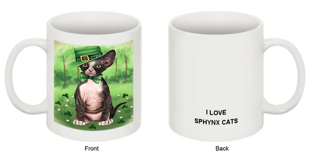 St. Patricks Day Irish Portrait Sphynx Cat Coffee Mug MUG52448