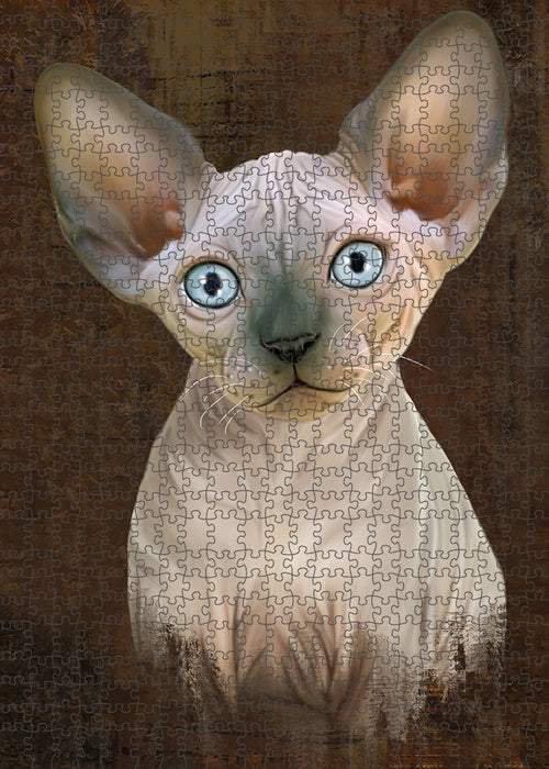 Rustic Sphynx Cat Puzzle with Photo Tin PUZL85108