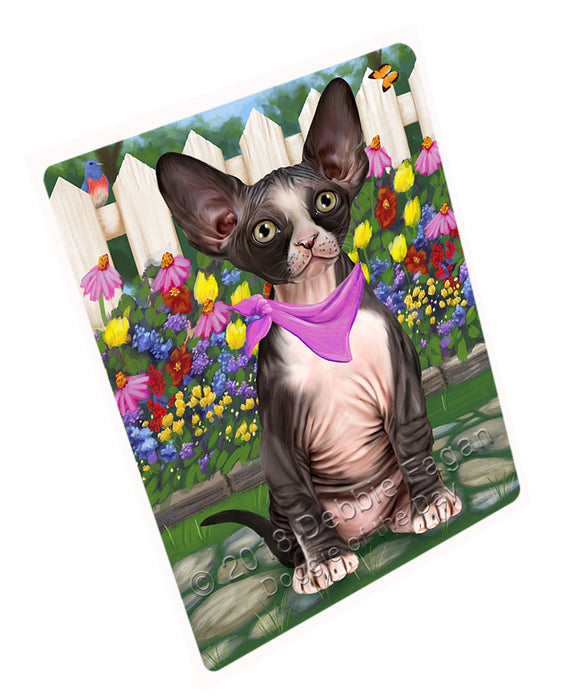 Spring Floral Sphynx Cat Large Refrigerator / Dishwasher Magnet RMAG73860