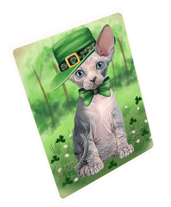 St. Patricks Day Irish Portrait Sphynx Cat Cutting Board C77418