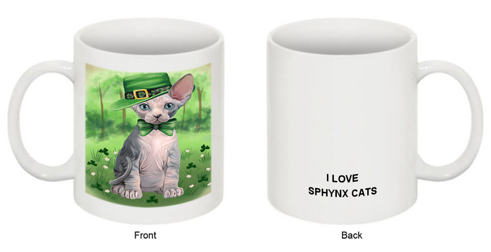 St. Patricks Day Irish Portrait Sphynx Cat Coffee Mug MUG52449