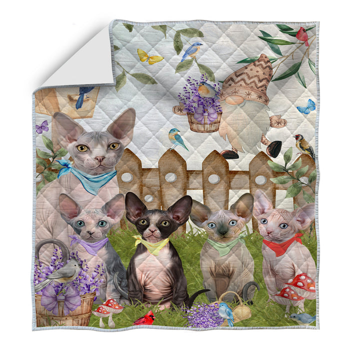 Sphynx Quilt: Explore a Variety of Bedding Designs, Custom, Personalized, Bedspread Coverlet Quilted, Gift for Cat and Pet Lovers