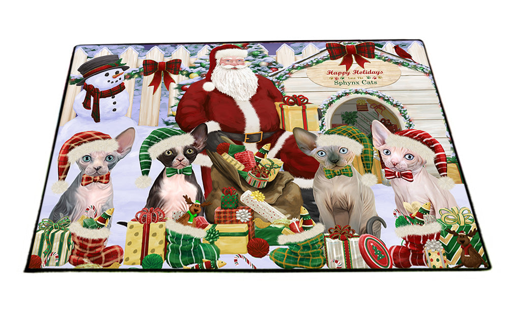 Christmas Dog House Sphynx Cats Floormat FLMS51891