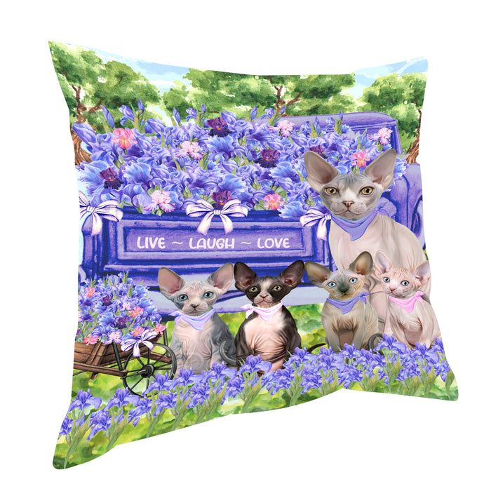 Sphynx Pillow, Explore a Variety of Personalized Designs, Custom, Throw Pillows Cushion for Sofa Couch Bed, Cat Gift for Pet Lovers