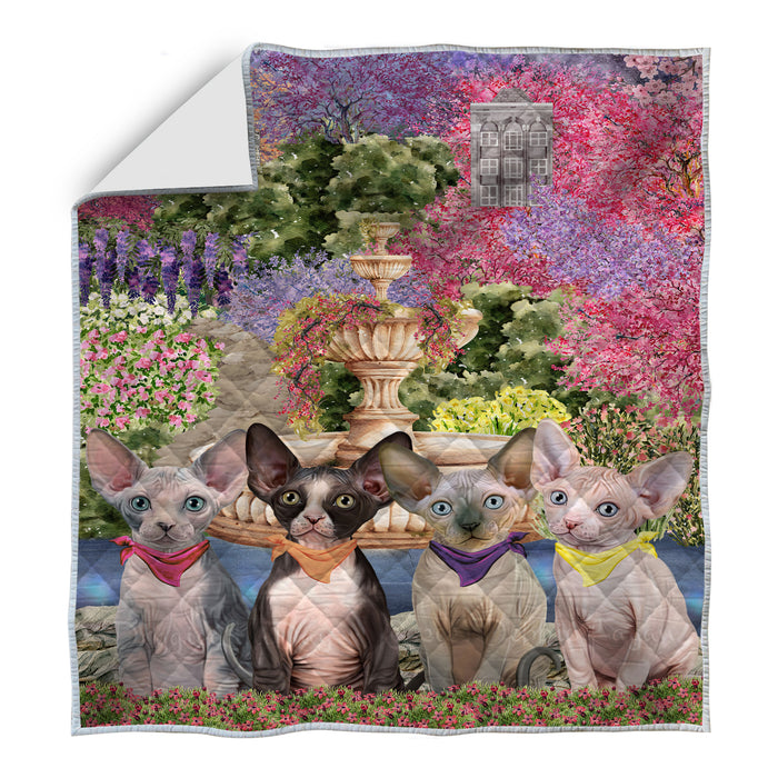 Sphynx Quilt, Explore a Variety of Bedding Designs, Bedspread Quilted Coverlet, Custom, Personalized, Pet Gift for Cat Lovers