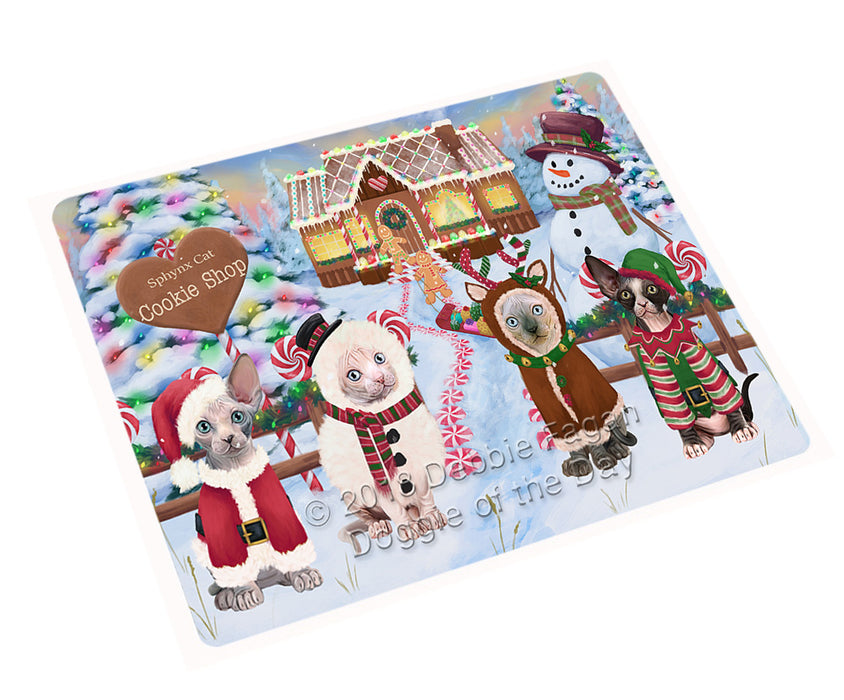 Holiday Gingerbread Cookie Shop Sphynx Cats Magnet MAG75012 (Small 5.5" x 4.25")