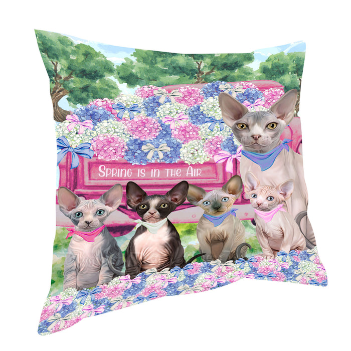 Sphynx Pillow, Cushion Throw Pillows for Sofa Couch Bed, Explore a Variety of Designs, Custom, Personalized, Cat and Pet Lovers Gift