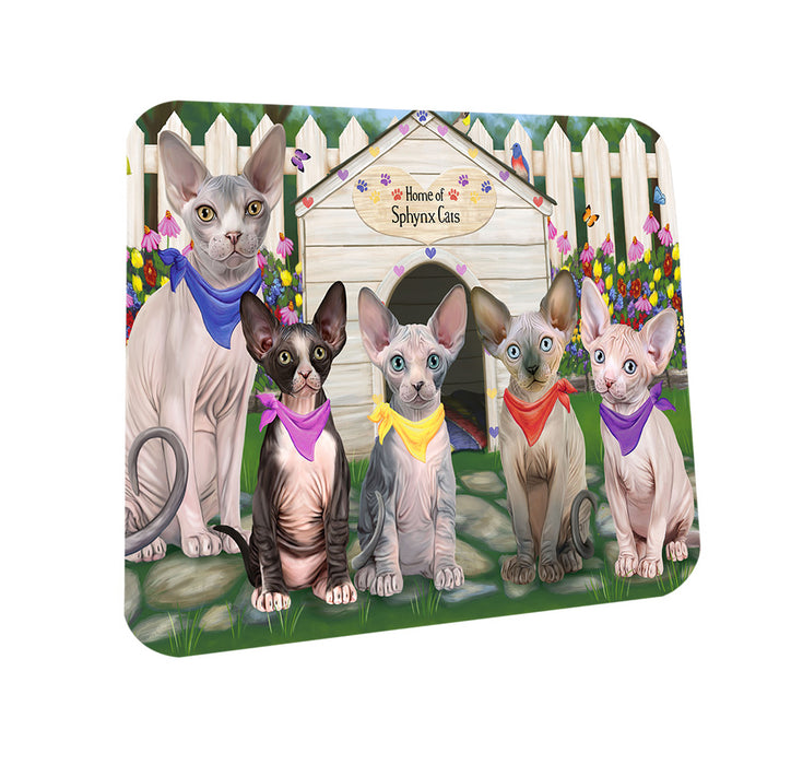 Spring Dog House Sphynx Cats Coasters Set of 4 CST52173