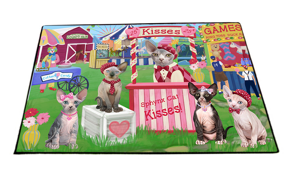 Carnival Kissing Booth Sphynx Cats Floormat FLMS53058